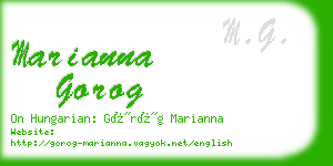 marianna gorog business card